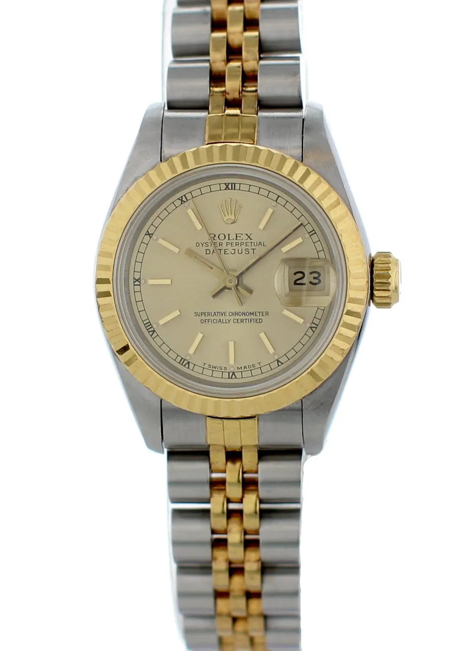 dial Rolex Two-Tone Champagne Datejust