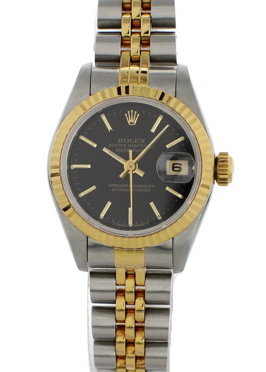 Rolex Datejust Black Dial Two-Tone steel gold