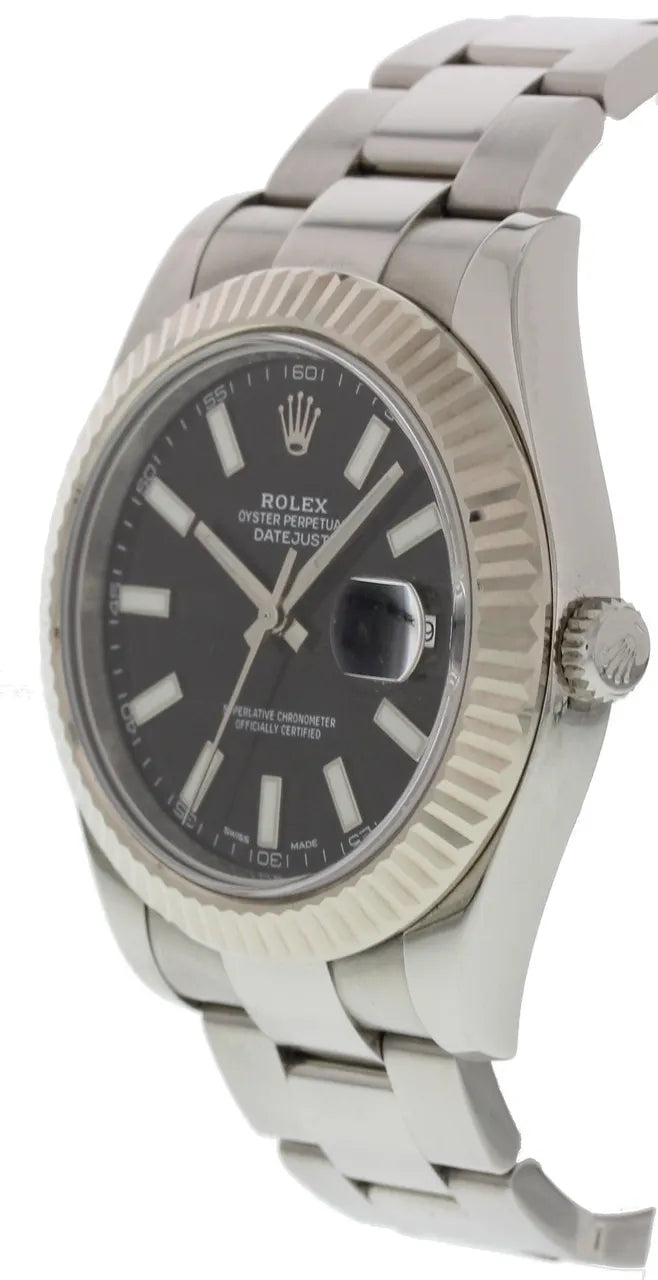 fluted Rolex Datejust Gray Dial - Hình 3