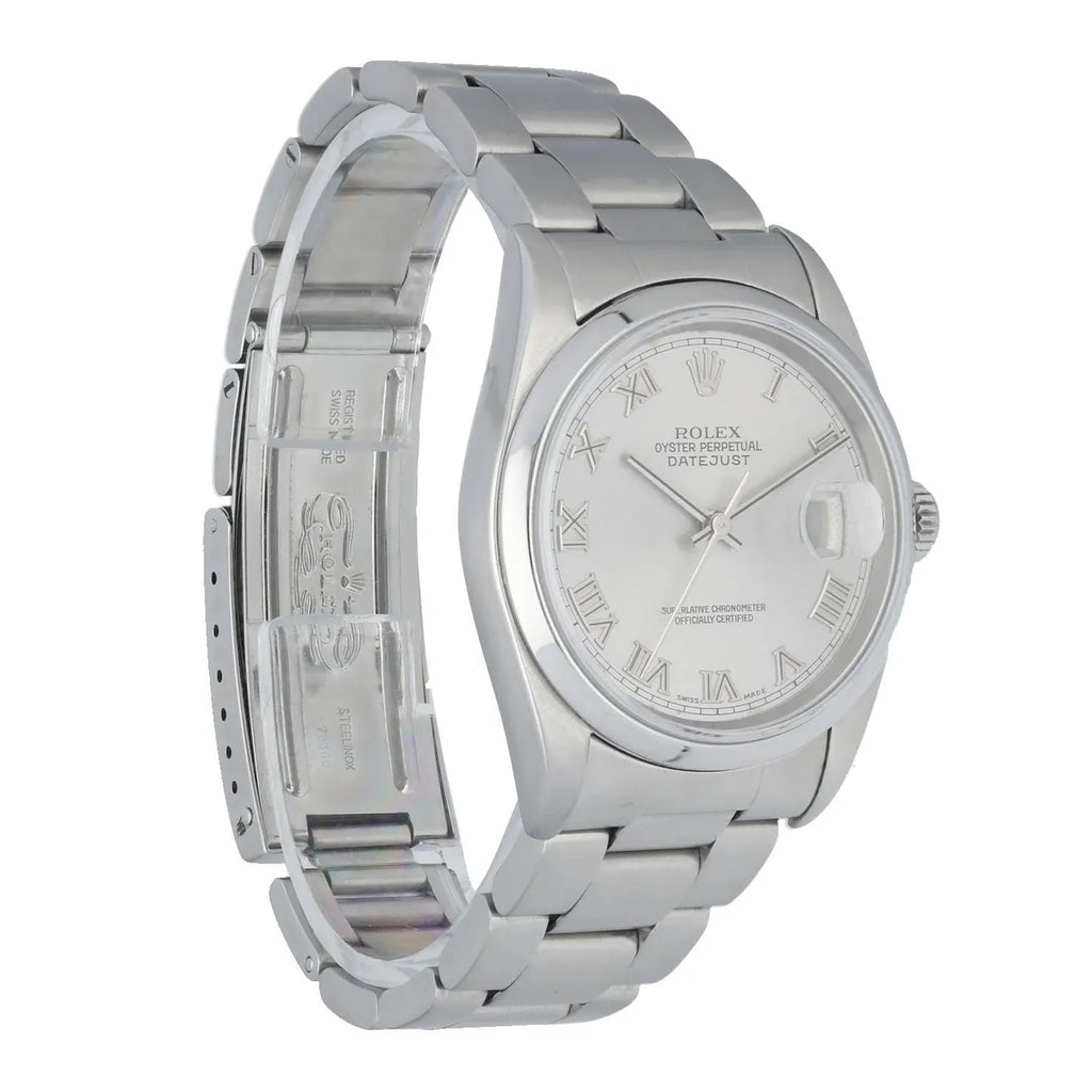 Rolex Datejust Silver Roman - Hình 3
