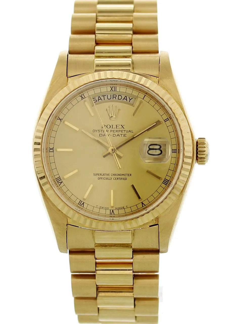 president bracelet Rolex Day-Date Gold Champagne
