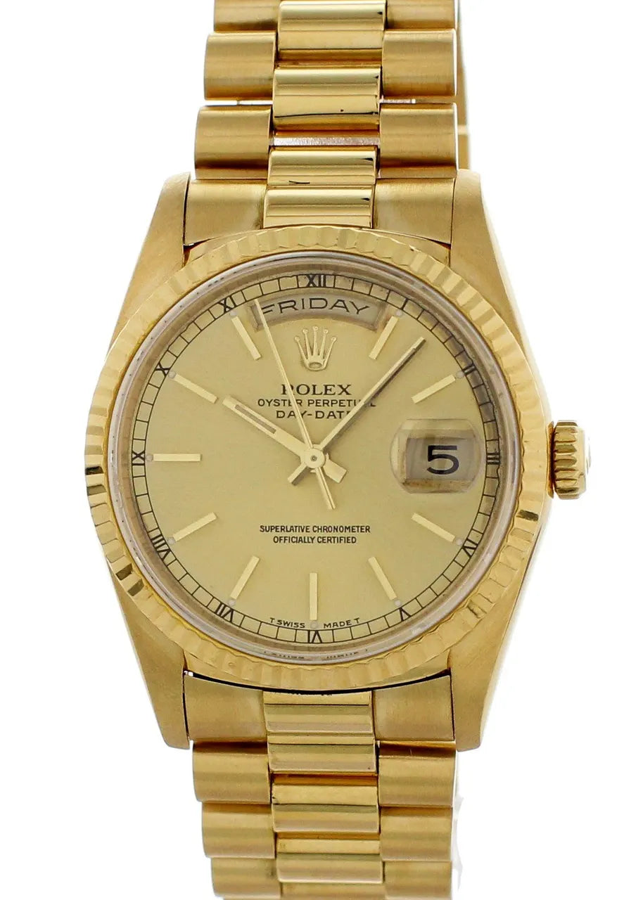 Rolex Day-Date Gold Champagne bracelet - Hình 2