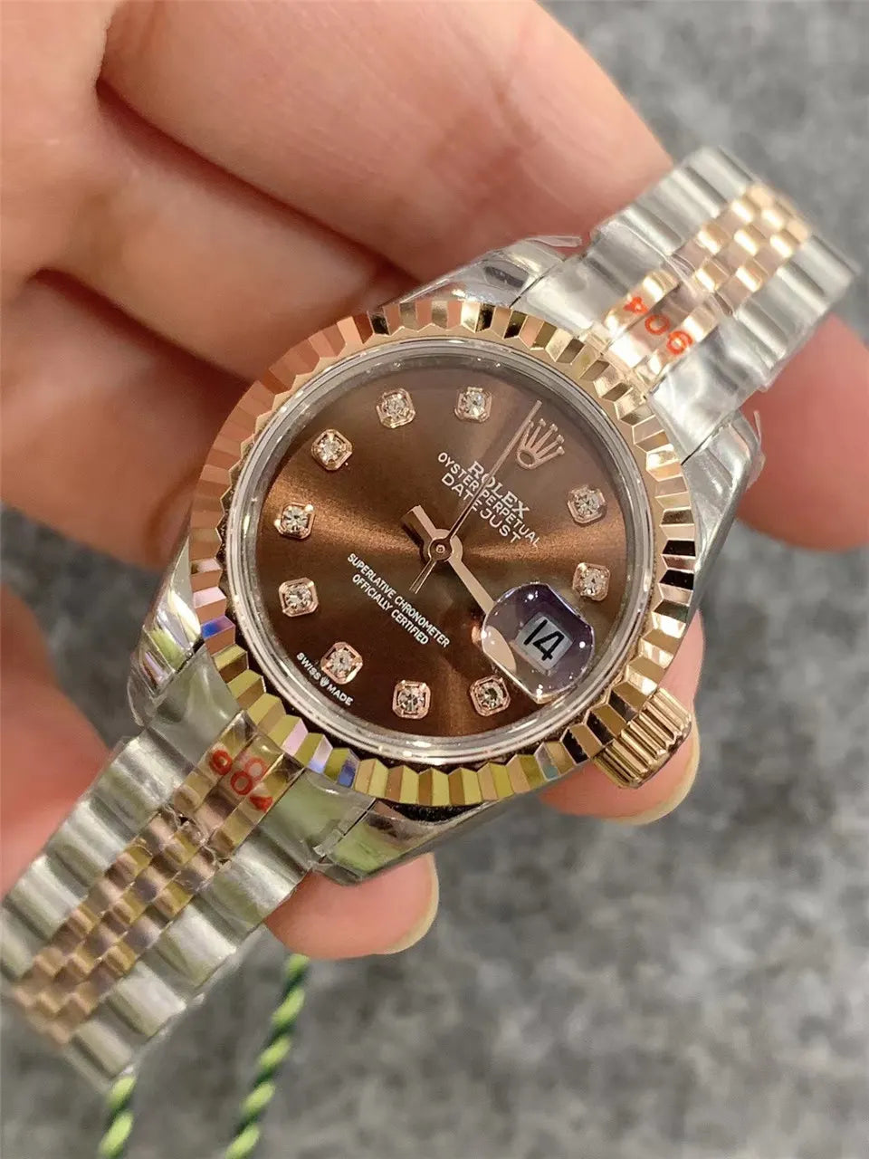 Rolex Chocolate Diamond Dial - Hình 5