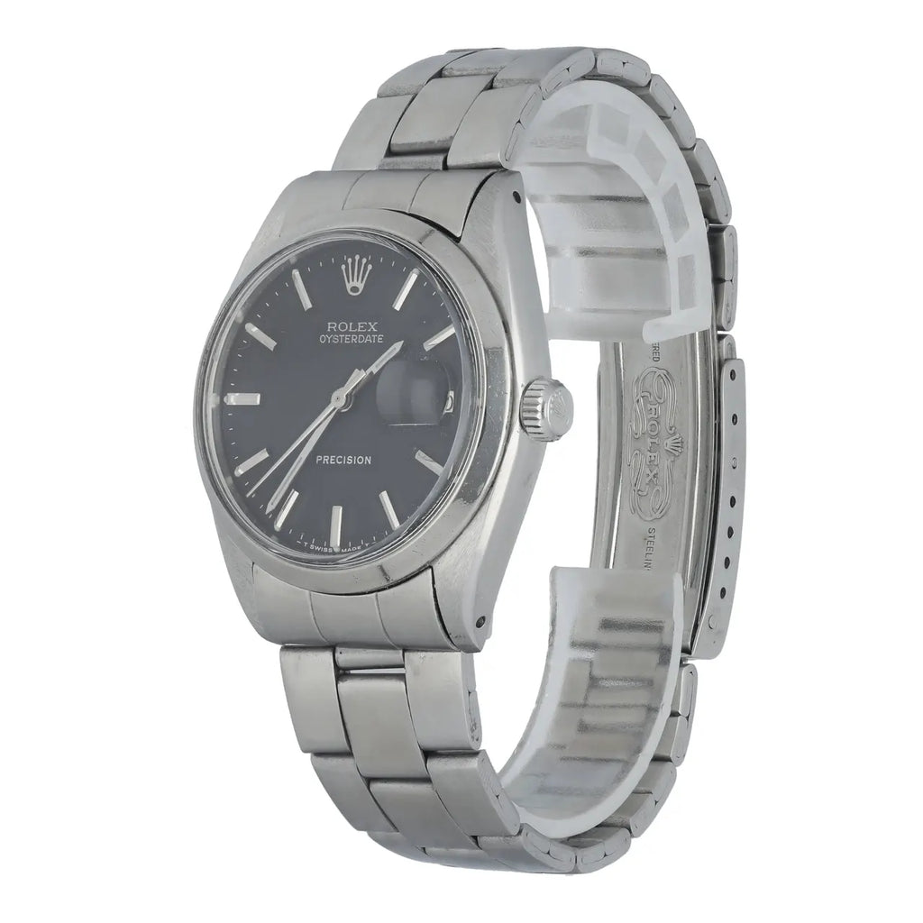 precision Rolex Oysterdate Black Dial - Hình 2