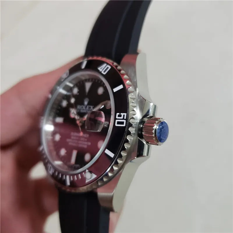 Rolex Black Rubber Sapphire - Hình 2
