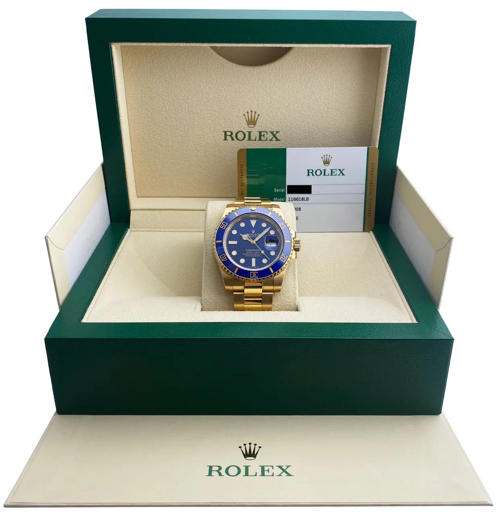 Rolex Gold Blue Submariner - Hình 2