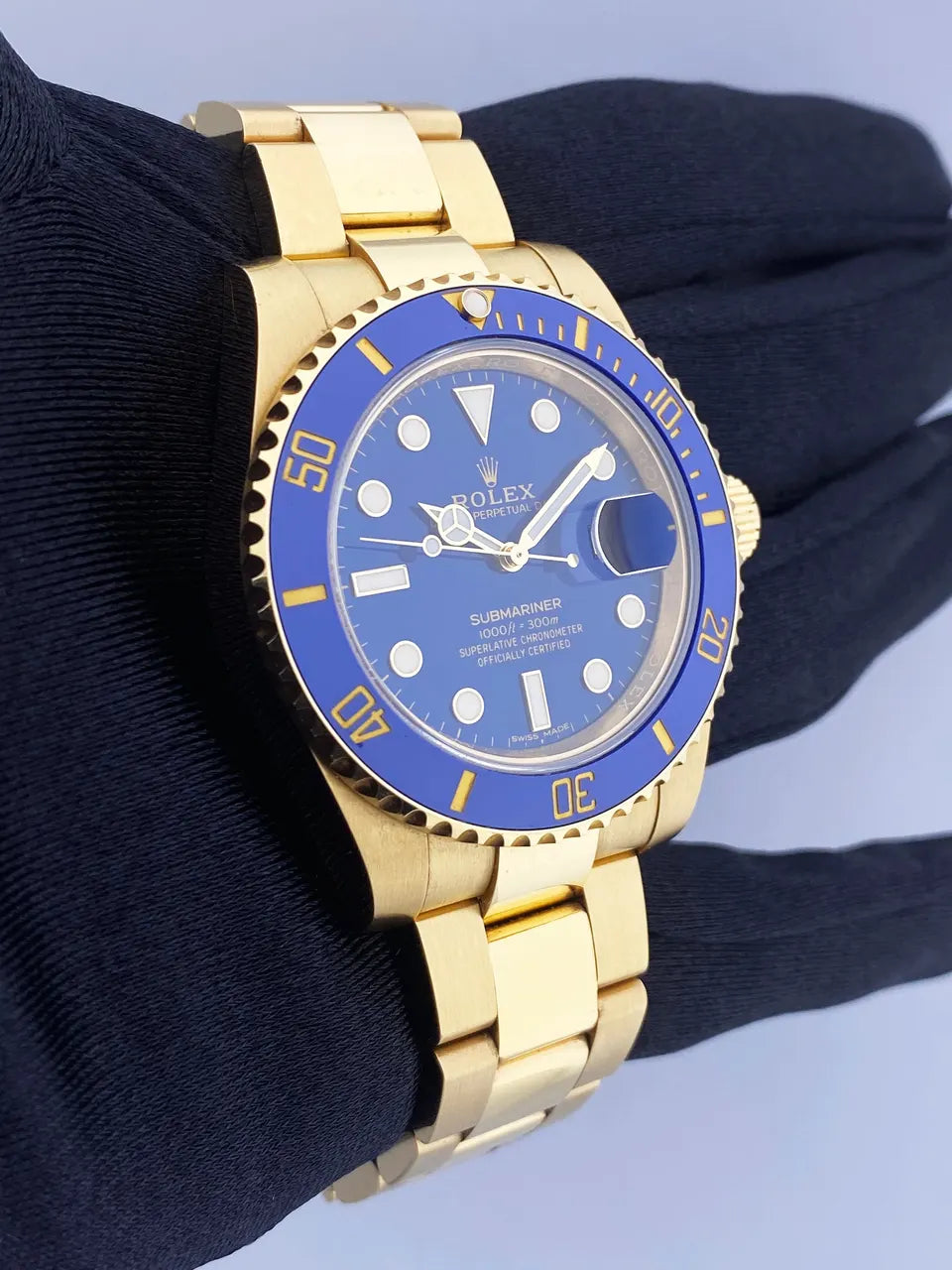 Rolex Gold Blue Submariner - Hình 4
