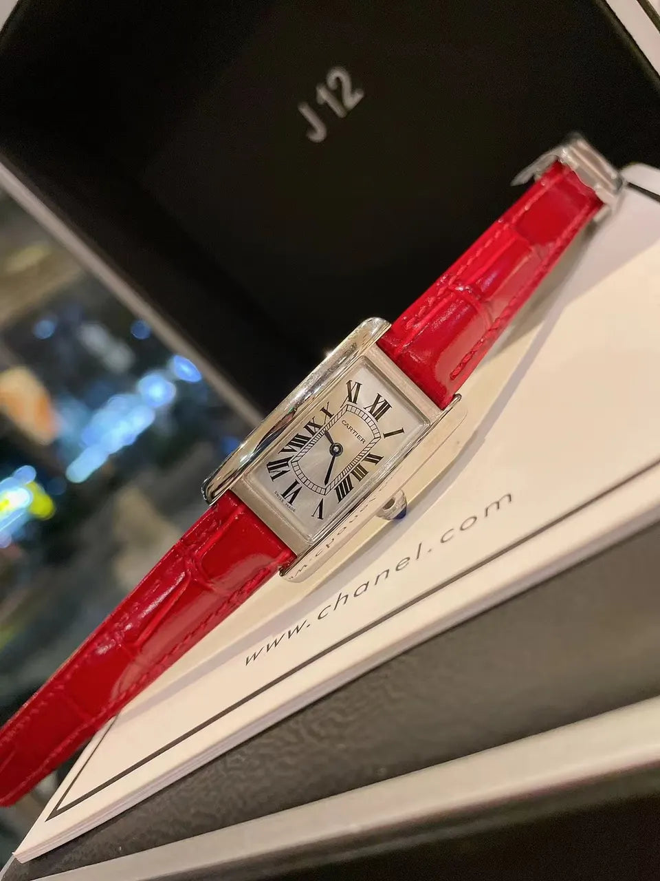 Cartier Tank Red Alligator