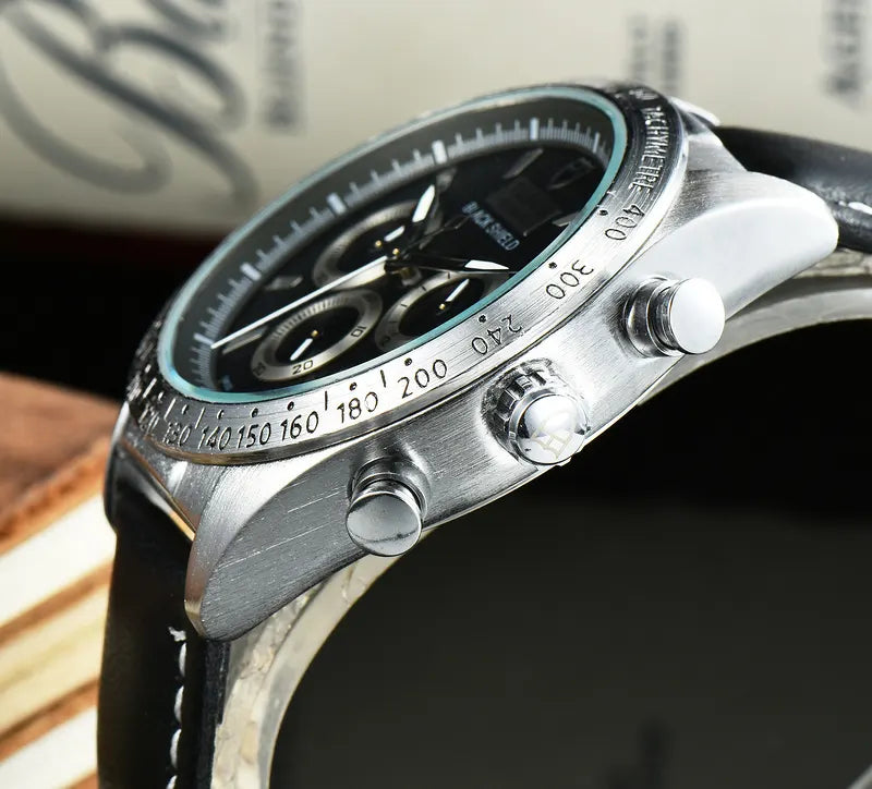 leather Tudor Black Shield Chronograph - Hình 3