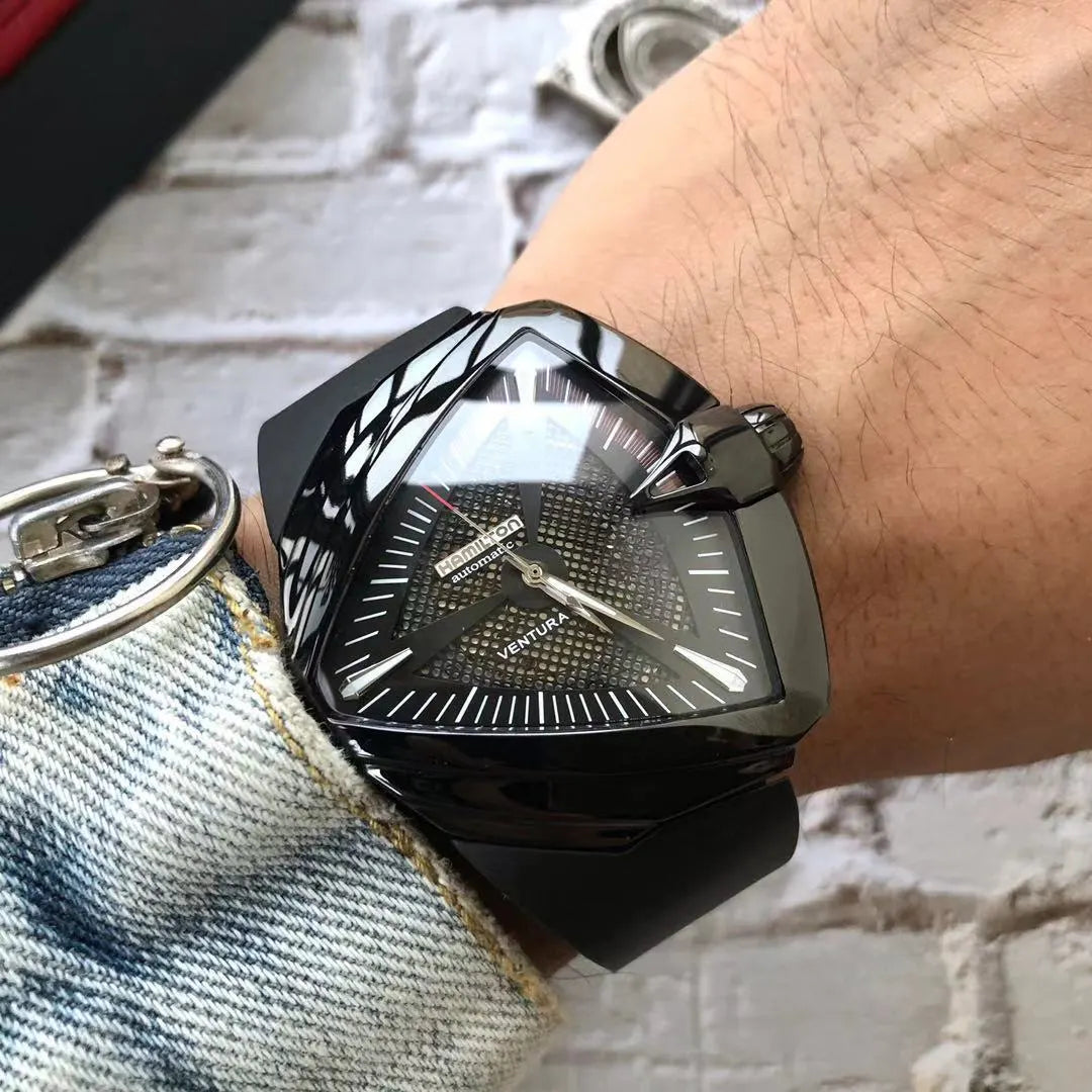 Hamilton Black Automatic Watch - Hình 4
