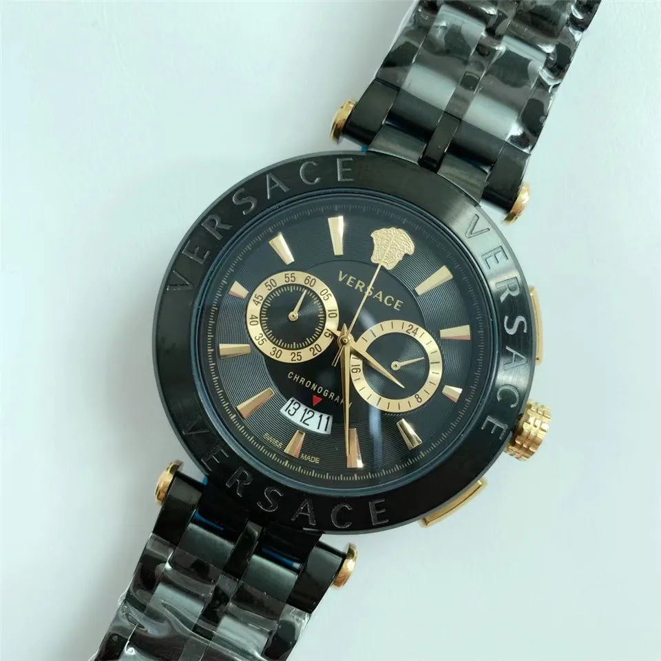 Versace Black Gold Chronograph - Hình 2