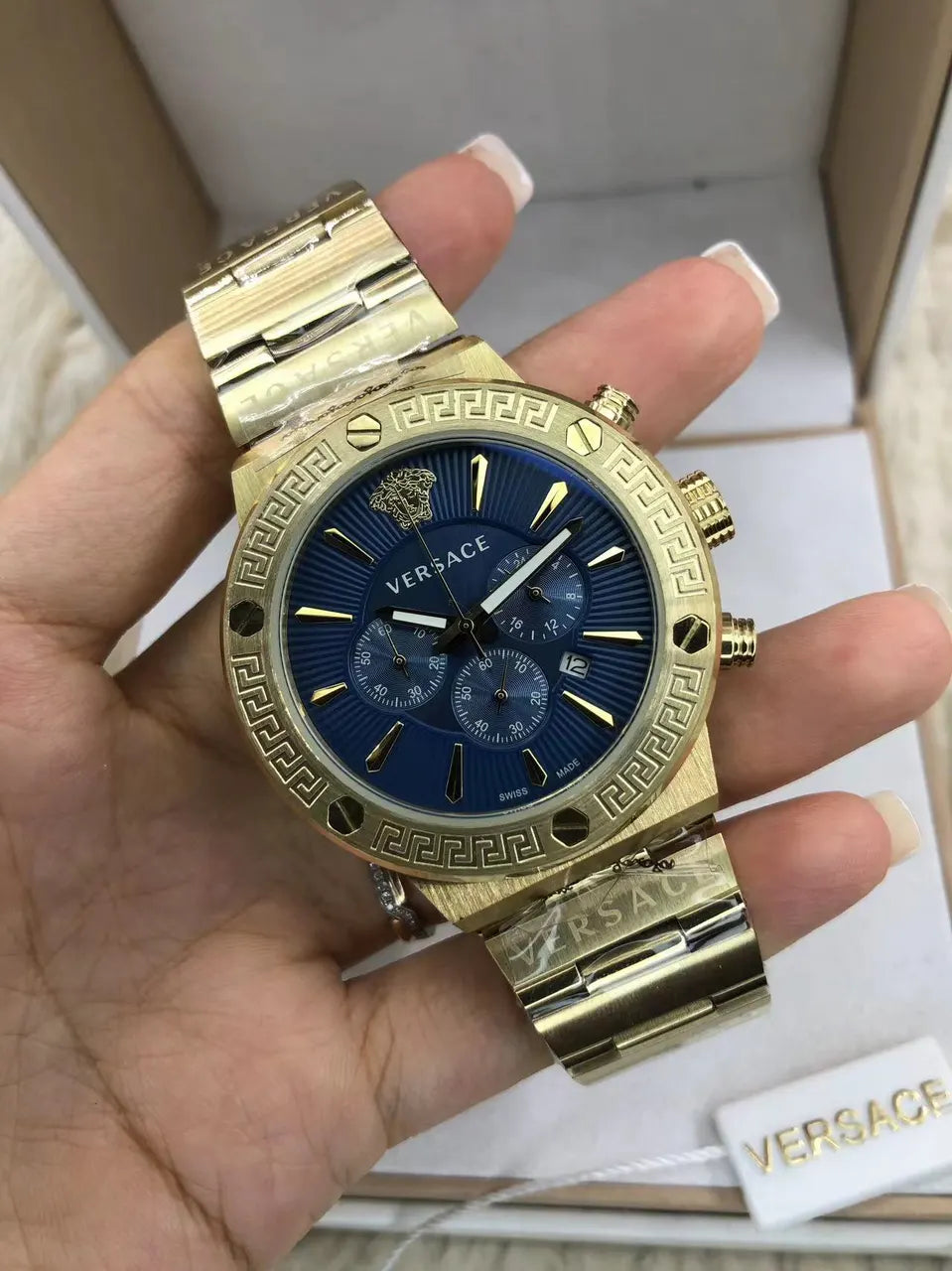 Versace Silver Chronograph Watch - Hình 19