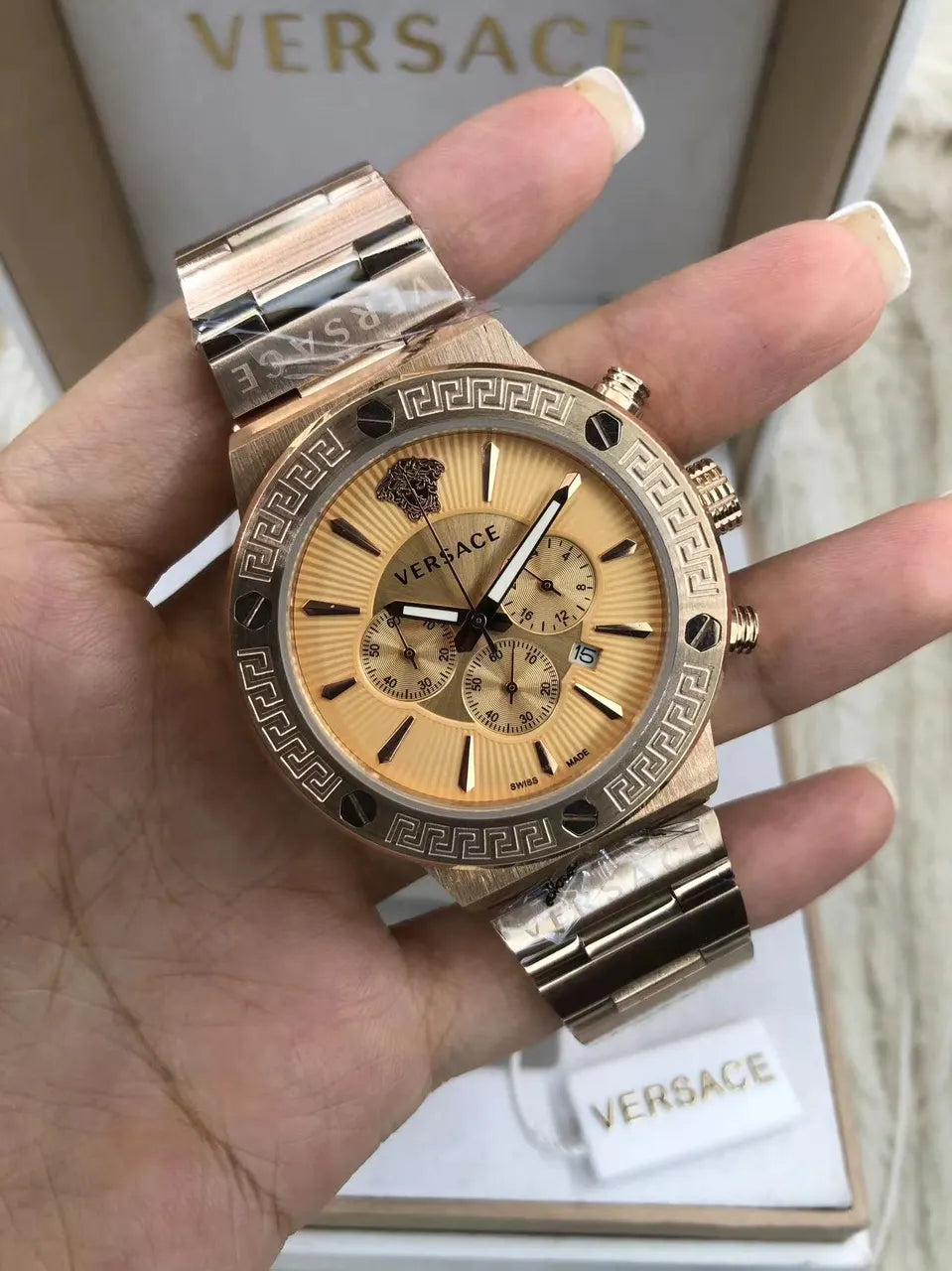 Versace Silver Chronograph Watch - Hình 16